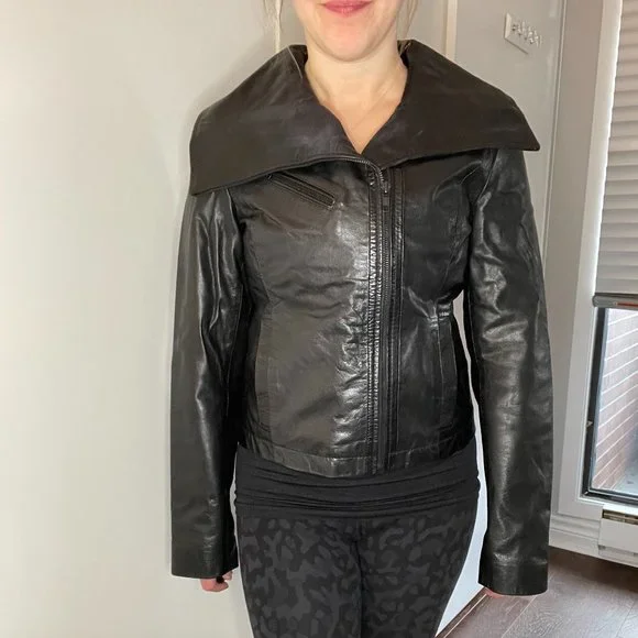 Kenneth Cole Leather Jacket - Picture 5 of 9